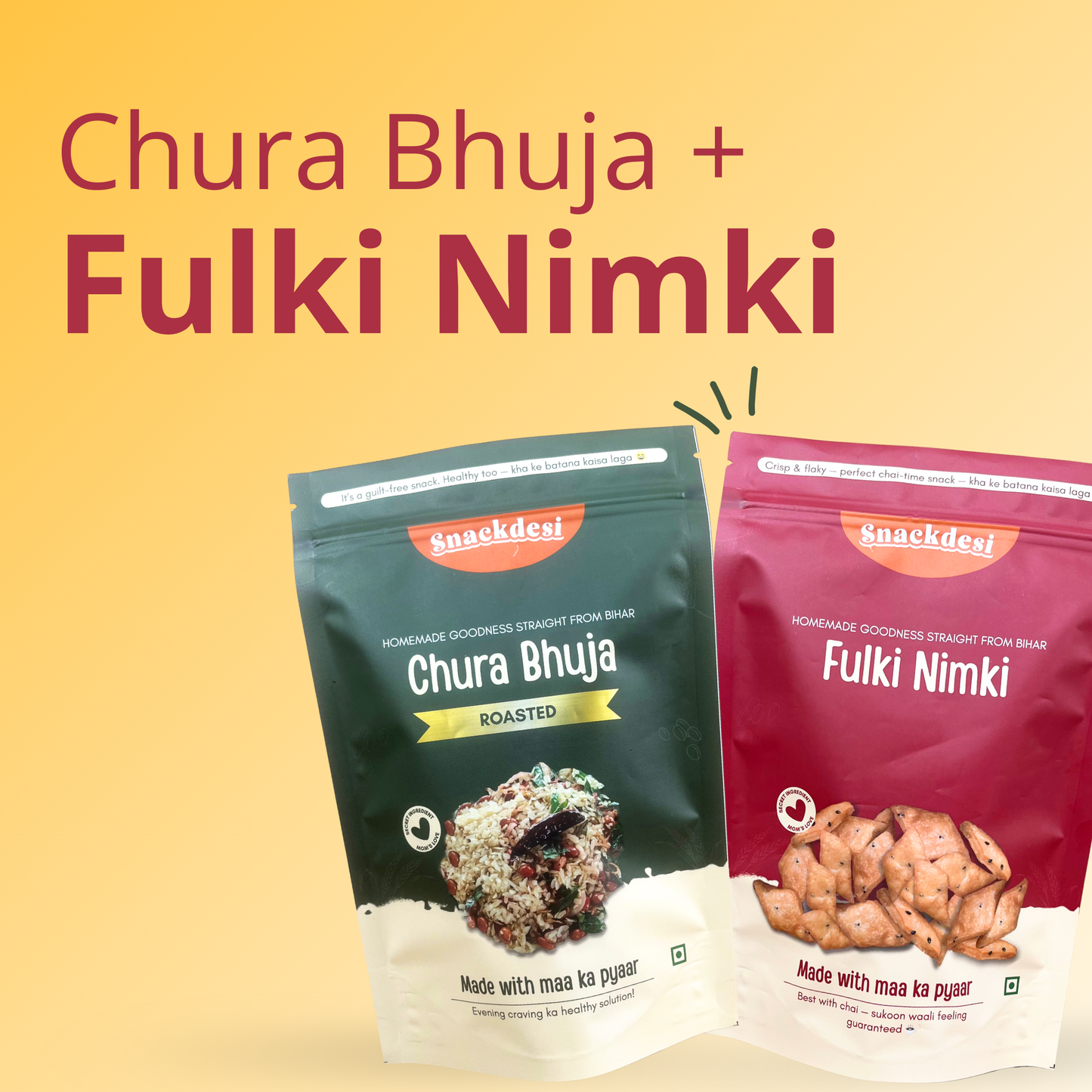 Roasted Chura Bhuja & Fulki Nimki Combo – 200g Each