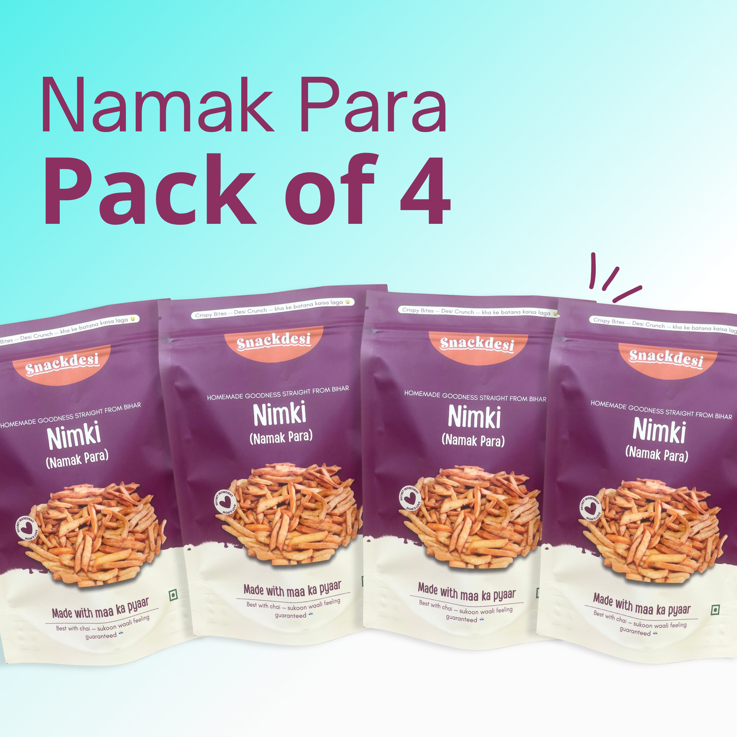 Nimki (Namak Para) - Pack of 4 (200g Each)
