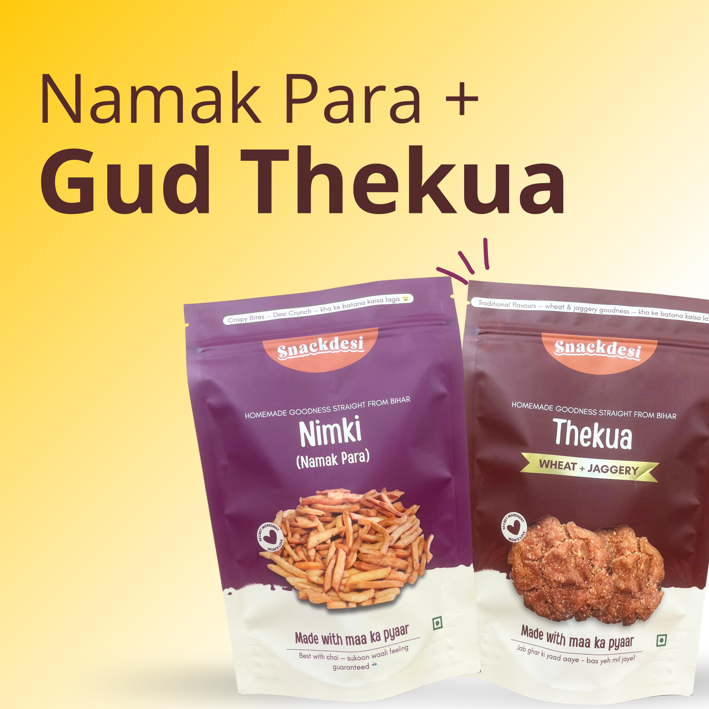 Namak Para & Jaggery Thekua Combo – 200g Each