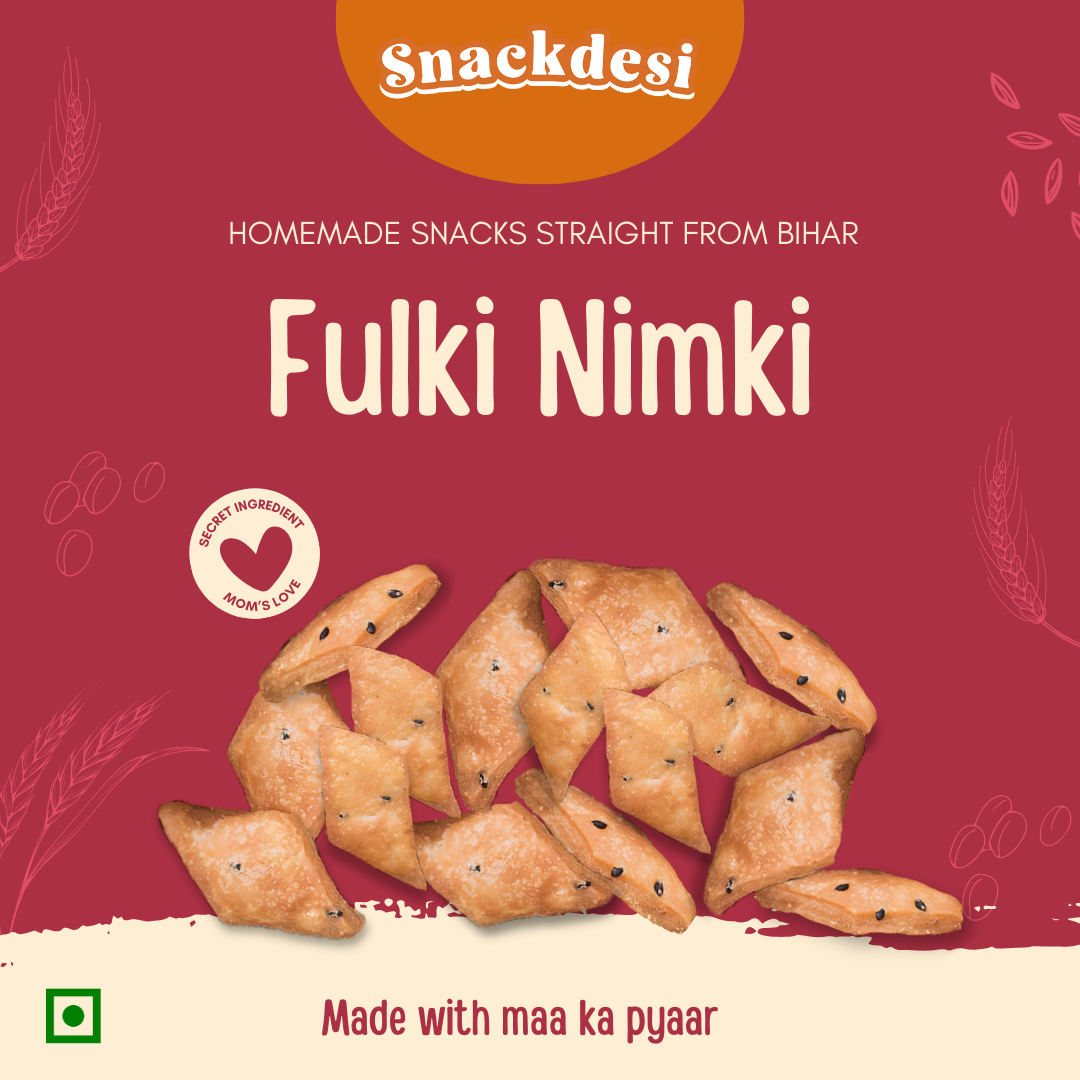 Snackdesi Fulki Nimki – Maida-Based, Crispy Bihari Snack Bites