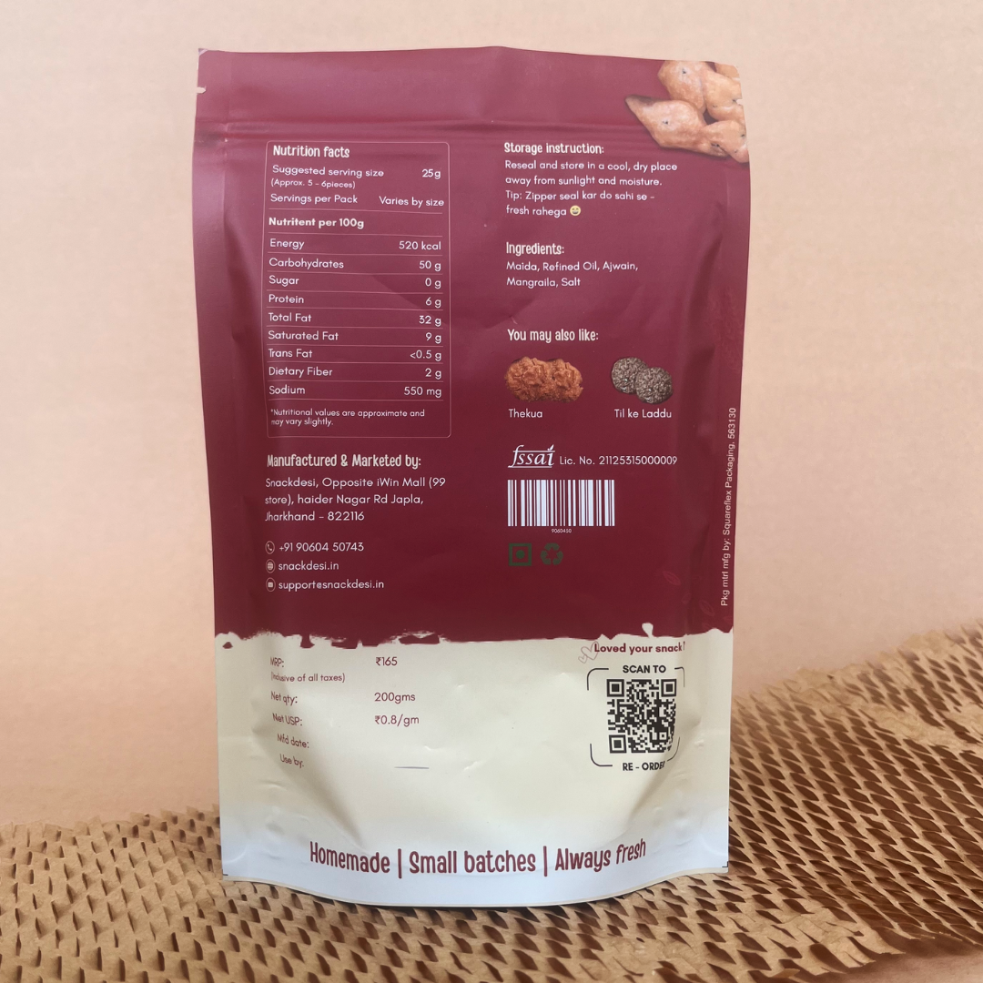 Snackdesi Fulki Nimki – Maida-Based, Crispy Bihari Snack Bites
