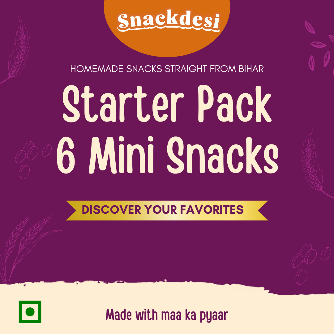 Snackdesi Starter Pack (6 Mini Snacks) - Choose Any 6 - Discover Your Favorites