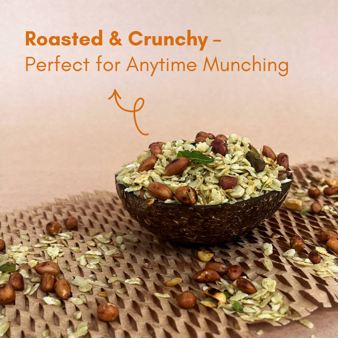 Snackdesi Roasted Chura Bhuja – Overloaded with Peanuts (Healthy Snack)