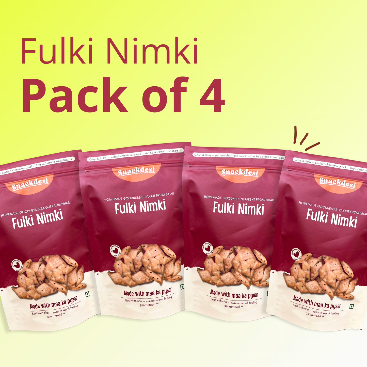 Fulki Nimki - Pack of 4 (200g Each)