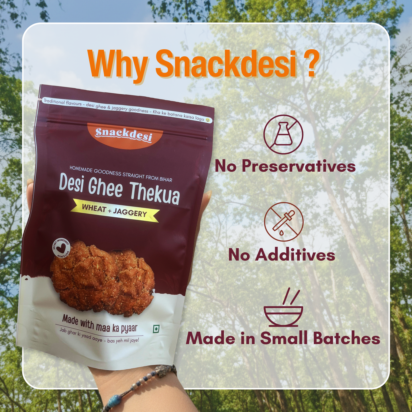 Desi Ghee Thekua – Wheat-Based, Sweetened with Jaggery, Authentic Homemade Taste