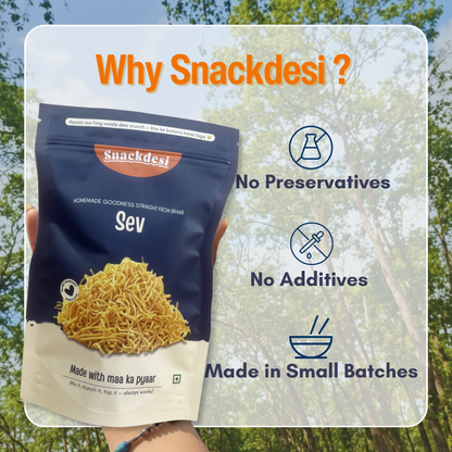 Sev - Bihari Jharua, Ajwain & Hing Wala Desi Crunch, Authentic Homemade Taste