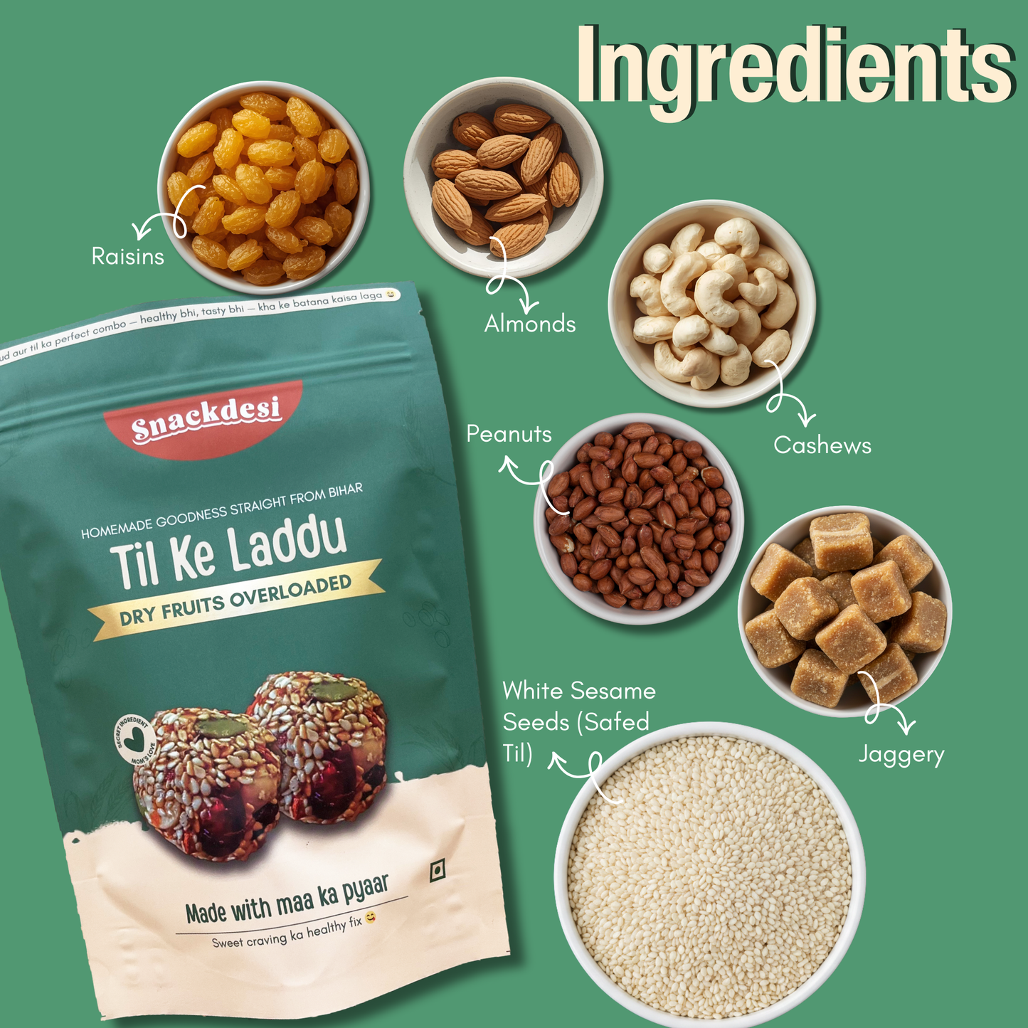 Til Laddu - Overloaded with Dry Fruits, Authentic Homemade Taste