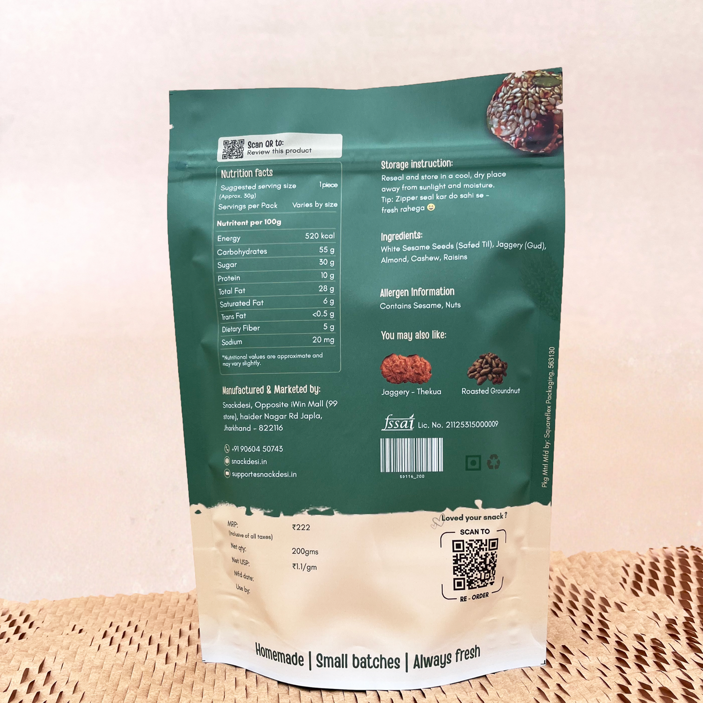 Til Ke Laddu – Dry Fruits Overloaded (Healthy Snack)